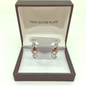 Silver Plate Hoop Earrings
